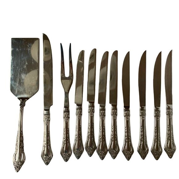 Reed & Barton Majesty Glossy 18/8 Stainless Steel Flatware Serveware 10 Pieces - Picture 1 of 8